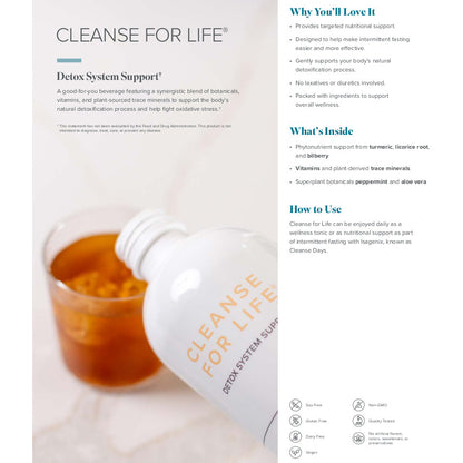 Cleanse for Life - Nutritional Detox System Support