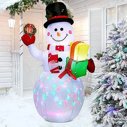 Giant Snowman Inflatable - Light Up Your Lawn with LED Christmas Cheer