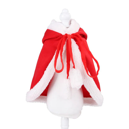 Cat Costume Santa Cosplay Funny Transformed Cat/Dog Pet Christmas Cape Dress Up Clothes Red Scarf  Cloak Props Decor