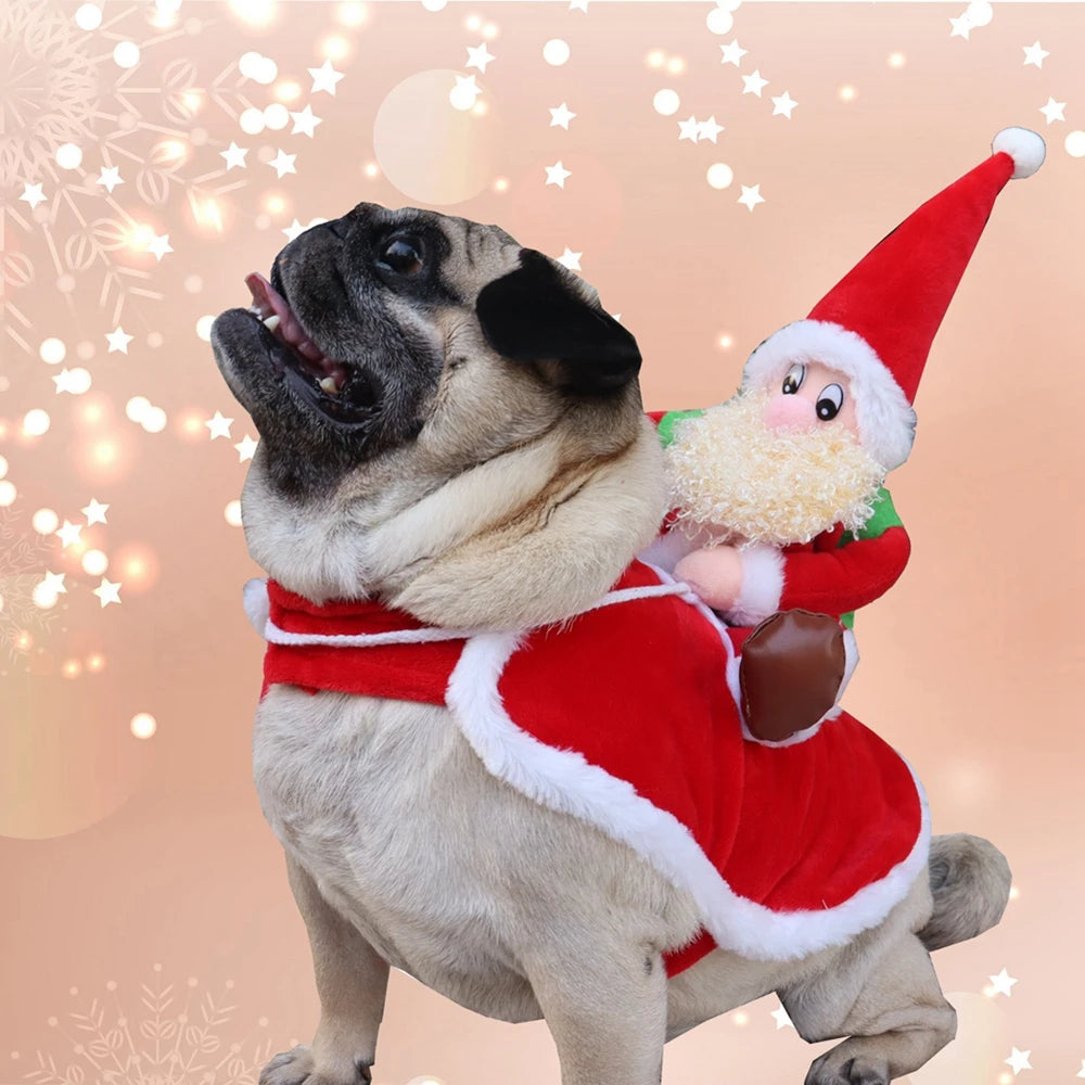 Festive Pet Hoodie: Adorable Santa Dress-Up for Christmas & New Year