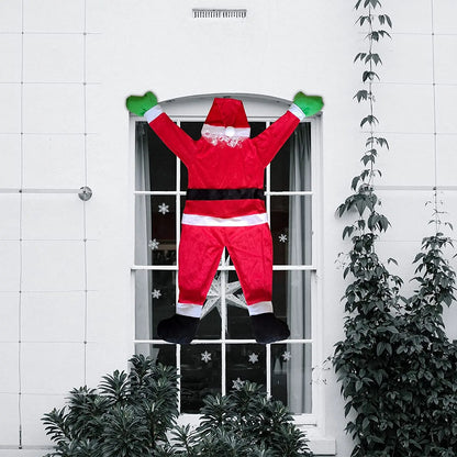 2023 big Outdoor led light Santa Claus Decoration Santa Claus Climbing Window Door Props New Year Hanger Decor Christmas Toys