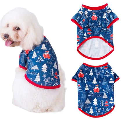 Dog Pet Clothes Christmas Clothing Holiday Cute Fashion  Shirt Pullover For Chihuahua  Small Cats Dogs Jacket Costume