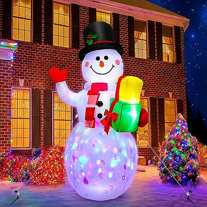 Giant Snowman Inflatable - Light Up Your Lawn with LED Christmas Cheer