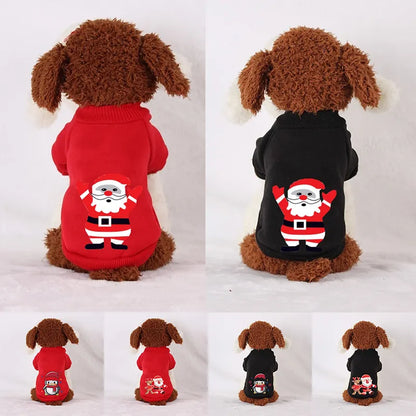 Christmas Pet Dog Clothes For Small Dogs Shih Tzu Yorkshire Hoodies Sweatshirt Soft Puppy Cat Costume Clothing Ropa Para Perro