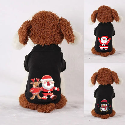 Christmas Pet Dog Clothes For Small Dogs Shih Tzu Yorkshire Hoodies Sweatshirt Soft Puppy Cat Costume Clothing Ropa Para Perro