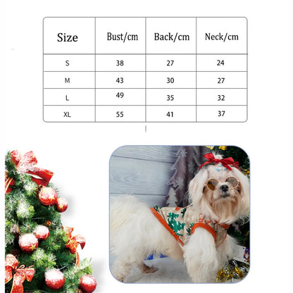Christmas Dog Clothes For Small Medium Dogs Costume Dog Jackets Winter Warm Dog Clothing Christmas Holiday Party Pet Vest Skirt