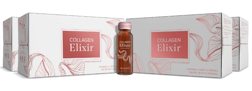 Beauty Collagen Elixir - Wild Berry Flavor - 10 Bottles per Box