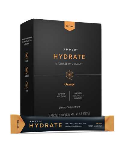 AMPED Hydrate - Orange - sticks - 24 count